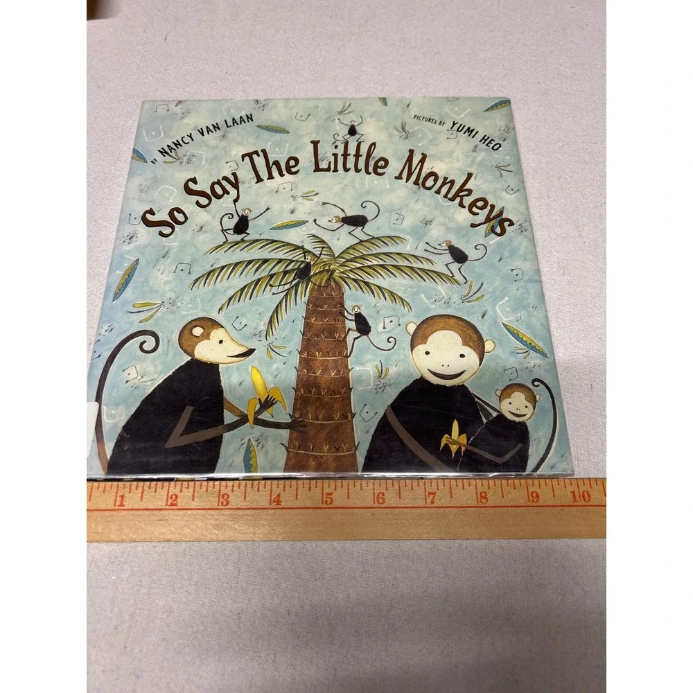 So Say The Little Monkeys Board Book Nancy Van Laan Yumi Heo Childrens Story '98
